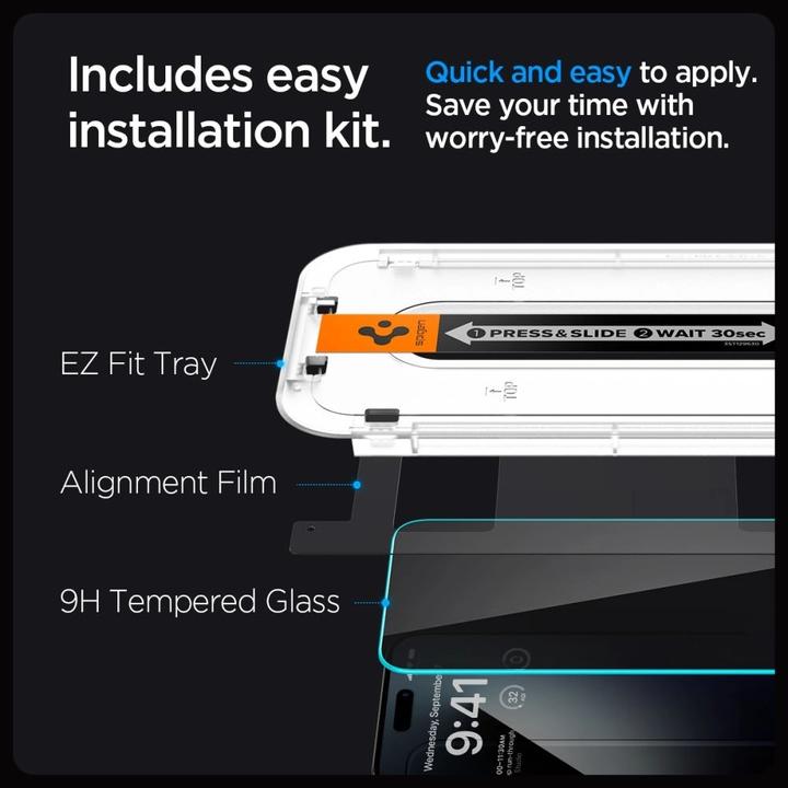 Actual product image Spigen Szk?O Hartowane Glas.Tr?Ez Fit? Iphone 15 Privacy