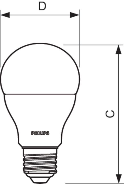 Produktbild Philips CorePro LEDbulb - LED-Glühbirne - Form: A60 - matte Oberfläche - E27 - 13 W (entspricht 100 (E27, 13 W, 1521 lm, 1 x, E)