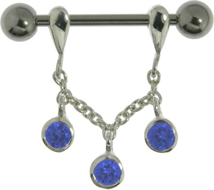 Immagine prodotto Bijouteria Piercing petto (Acciaio chirurgico 316L, Vetro (di orologio), Argento 925)