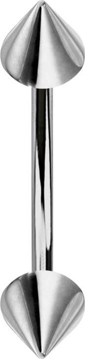 Produktbild Star Piercing Micro Banane silber mit zwei Cone (ohne Messing, Titan G23)
