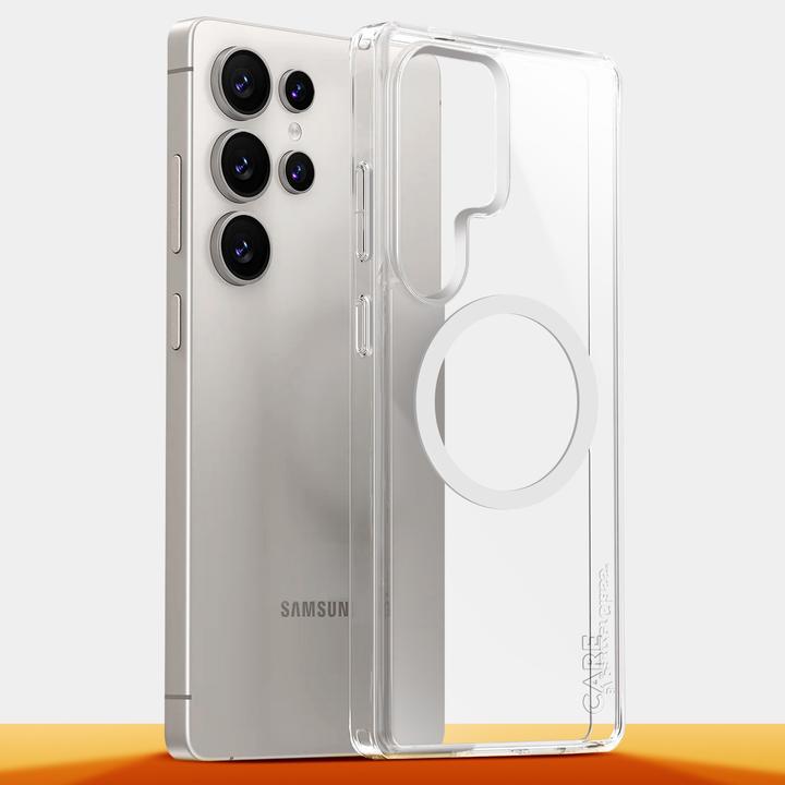 Produktbild PanzerGlass CARE by ® Flagship Case Transparent Urban Combat m. Weiss Qi Compatible Samsung Galaxy S (Samsung Galaxy S25 Ultra)