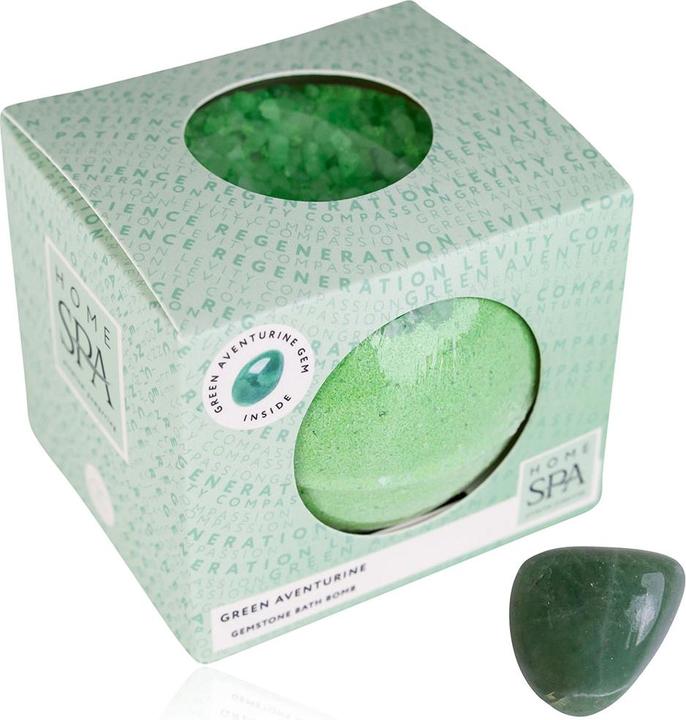 Actual product image Accentra HOME SPA bath bomb with aventurine quartz stone at the centre (Bath bombs)