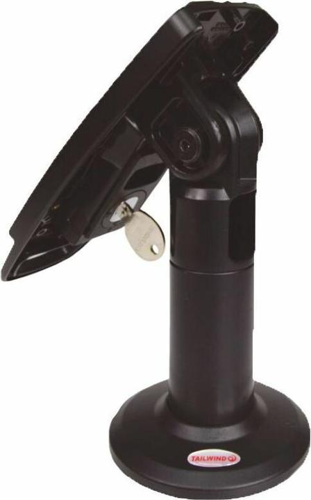 Actual product image ENS FlexiPole Locking Complete Payment Terminal Stand ASS10121, POS mount, Black