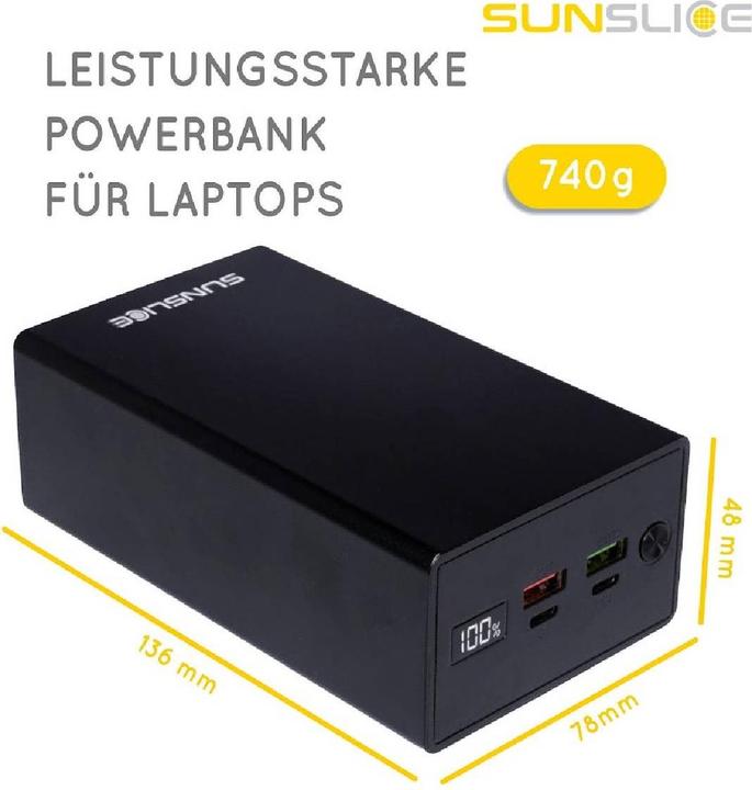 Immagine prodotto Sunslice Batteria esterna "Gravity 40" (40000 mAh, 100 W, 100 Wh)