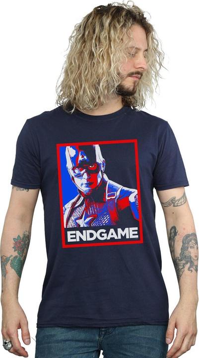 Immagine prodotto Avengers Endgame Captain America Poster Maglietta Uomo (L)