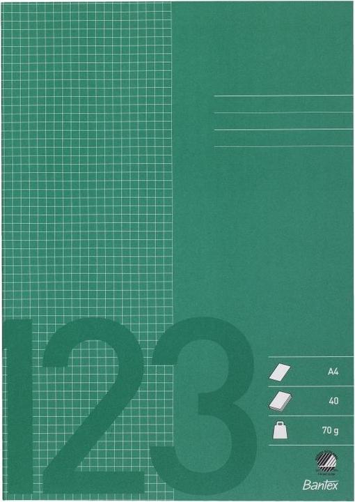 Image du produit Bantex Cahier scolaire A4 carré 5x5 mm 40 pages 70g vert gazon - (10 pcs.) (A4)