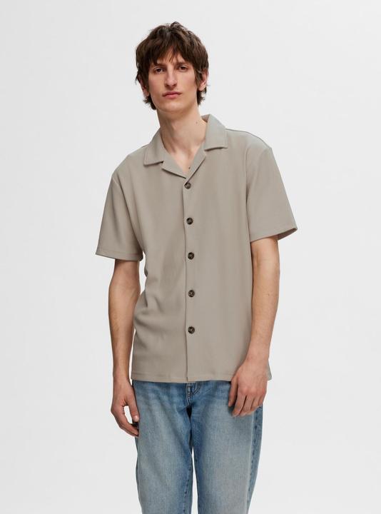 Image du produit Selected Homme Chemise à col cubain côtelé et à manches courtes (XL)