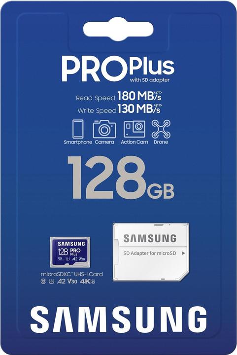 Immagine prodotto Samsung PRO Plus (128 GB, microSDXC, U3, UHS-I)