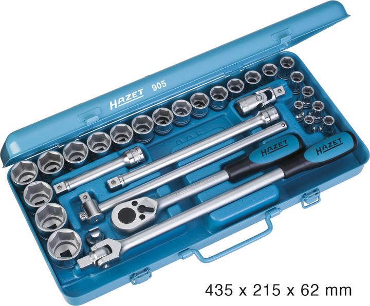 Actual product image HAZET Socket spanner set 905 (8 mm, 9 mm, 10 mm, 11 mm, 12 mm, 13 mm, 14 mm, 15 mm, 16 mm, 17 mm, 18 mm, 19 mm, 20 mm, 21 mm, 22 mm, 23 mm, 24 mm, 26 mm, 27 mm, 28 mm, 30 mm, 32 mm)