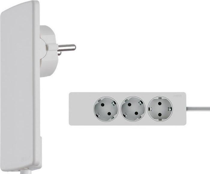 Productafbeelding Schulte Elektrotechnik 151000156300 Evoline Stekker Schuko wit (3 x, CEE 7/3, 1.50 m)