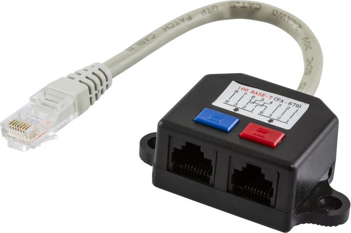 Actual product image Deltaco 679-U networking cable Black, White