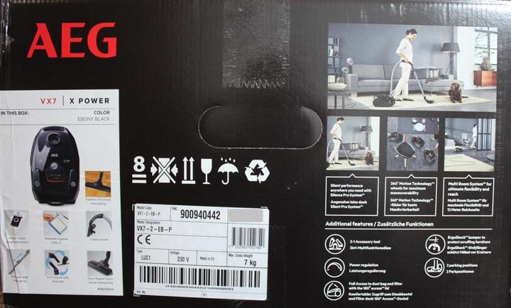 Actual product image AEG VX7-2-EB-P Cylinder Vacuum Dry Dust Bag