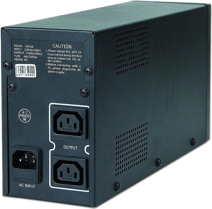 Produktbild Gembird UPS-PC-652A (650 VA, 390 W, Line-Interaktiv USV)