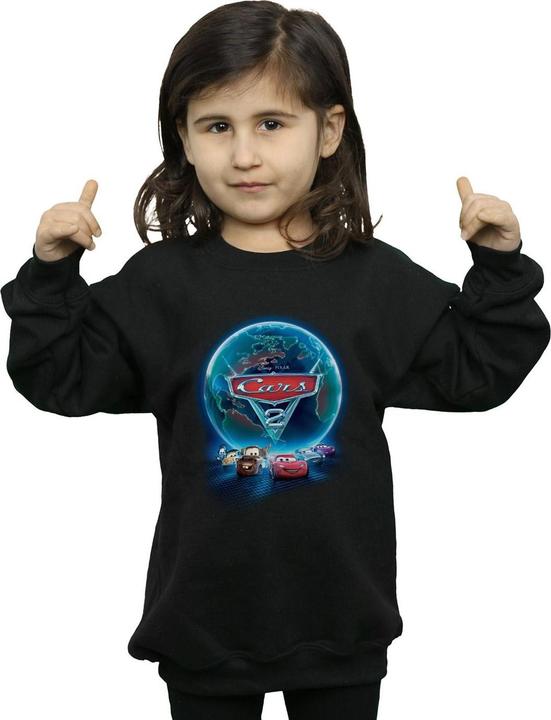 Actual product image Disney Girls Cars Globe Movie Poster Sweatshirt (152, 158)