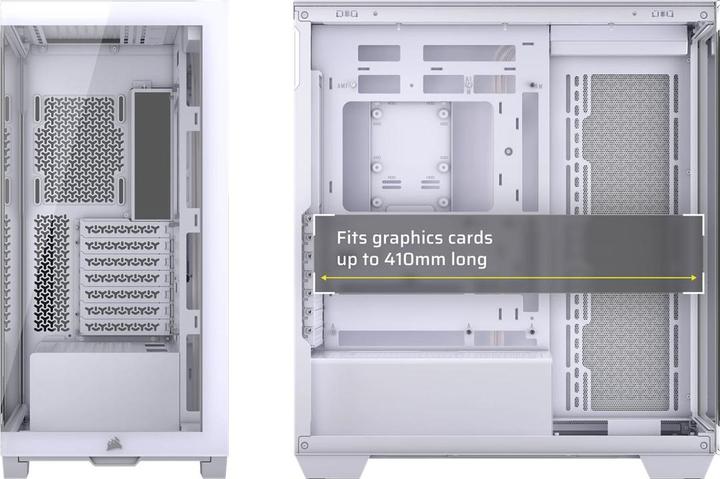 Productafbeelding Corsair Kast 3500X Midi TG wit BTF & P.Zero (Mini-ITX, mATX, ATX, E-ATX)