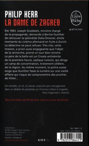 Actual product image La dame de Zagreb (French, Philip Kerr, 2017)