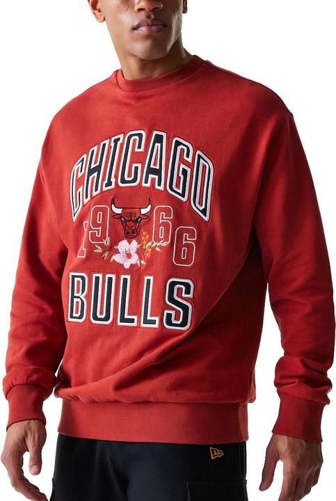 Immagine prodotto New Era Oversize NBA Pullover - FLORAL Chicago Bulls rot XXL (XXL)