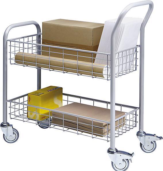 Produktbild eurokraft pro Postverteilwagen, 2 Ladeflächen, Tragfähigkeit 200 kg (200 kg)