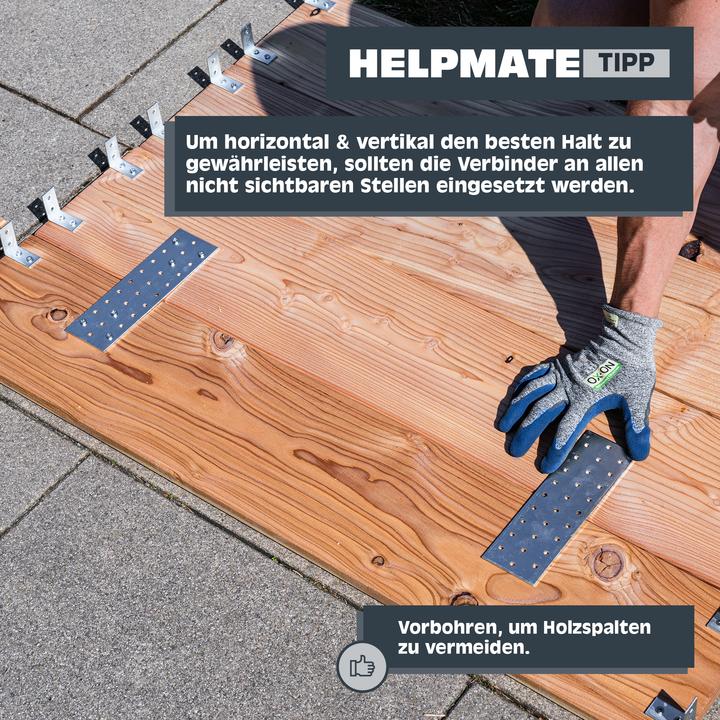 Produktbild Helpmate Flachverbinder 30x300, verzinkt, 12 Stück (Flachverbinder, 12 Stk.)