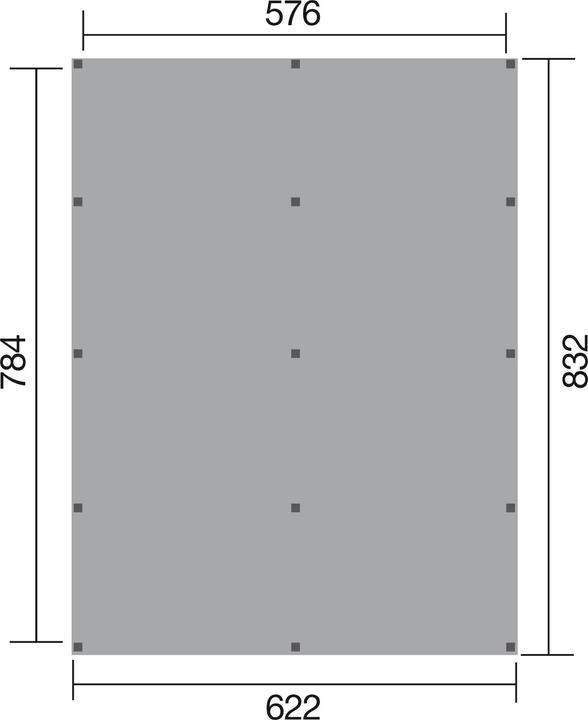 Actual product image Weka Holzbau Glulam Flat Roof Double Carport 615 Gr.2