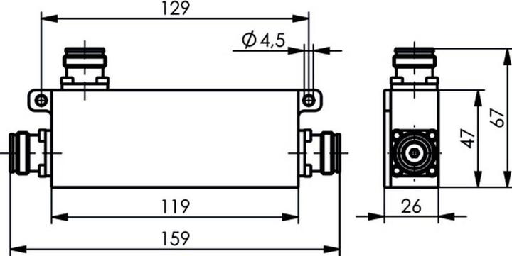 Image du produit Telegärtner 4.3-10 Coupleur directionnel (f), 10 dB, 575-3800 MHz, -161 (Séparateur PoE)