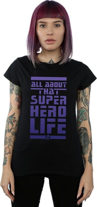 Immagine prodotto Maglietta in cotone da donna/ragazzo Avengers Endgame Superhero Life (S)