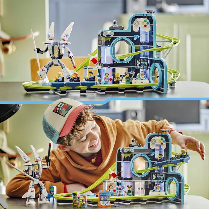 Produktbild LEGO Achterbahn mit Roboter-Mech (60421, LEGO City)
