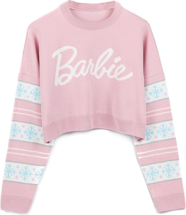 Actual product image Barbie Womens/Ladies Logo Cropped Jumper (M)