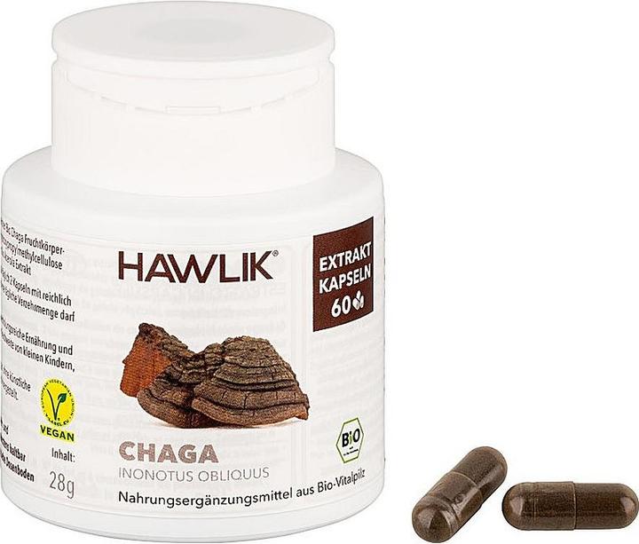Produktbild Hawlik Chaga Extrakt Kapsel (60 Stück, Kapseln)