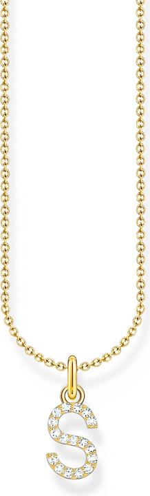 Image du produit Thomas Sabo Chaîne avec pendentif lettre S plaqué or (Argent 925, 38 - 45 cm)
