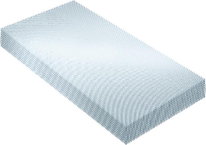 tectake 10 Doppelstegplatten aus Polycarbonat, zuschneidbar