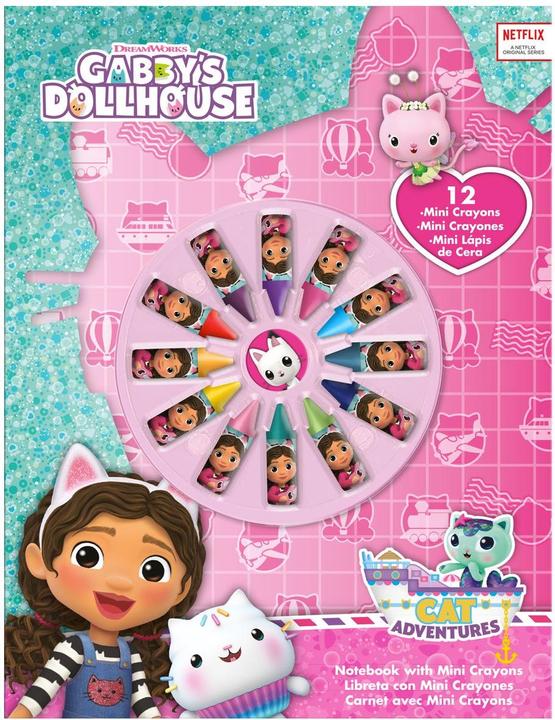 Produktbild Kids Euroswan Notizbuch GABBY'S DOLLHOUSE mit mini Wachsmalstiften