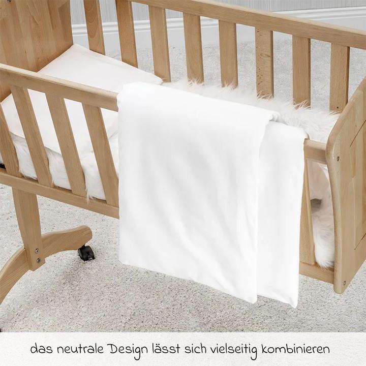Produktbild Makian Babybettwäsche & Bettsets Bettwäsche 80 x 80 cm - Uni Weiss