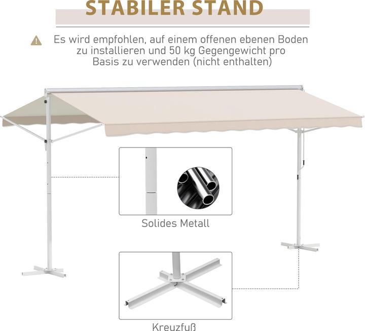 Image du produit Outsunny Store de jardin à manivelle (3.42 m)
