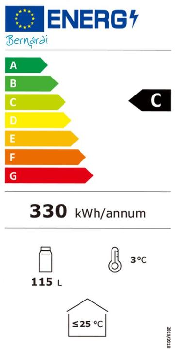 Label énergétique Kibernetik Réfrigérateur à boissons (115 l)