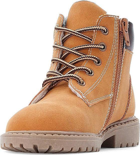 Actual product image La Redoute Collections Lined boots with lacing and zip fastening (34)