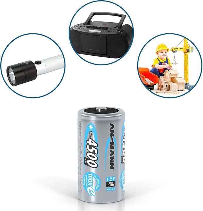 Image du produit Ansmann Bébé C (2 pcs, C, 4500 mAh)