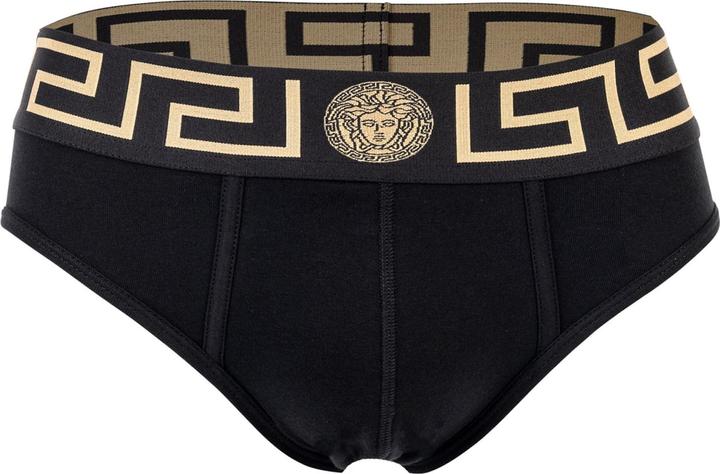 Actual product image Versace Underpants Tri-Pack Slip Jersey Topeka Bi-Stretch Cotton Organic New Logo (XL, pack of 3)