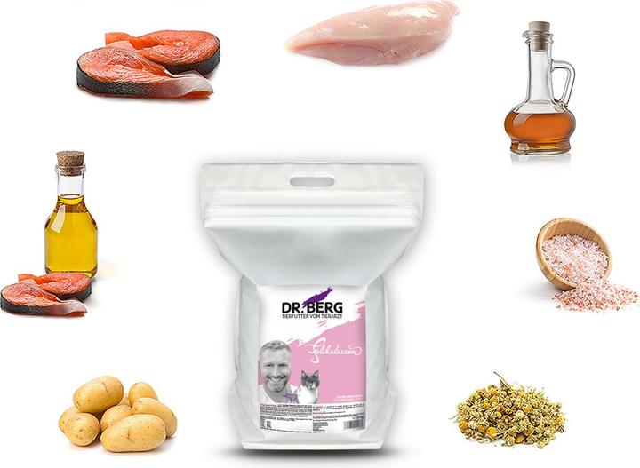 Immagine prodotto Dr. Berg Cibo secco Felikatessen Pollo+Salmone, 1 kg (Adulto, 1 pz., 1043 g)