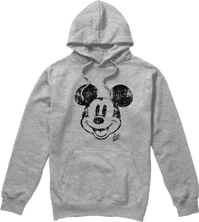Actual product image Disney Mens Mickey Mouse Face Distress Hoodie (L)