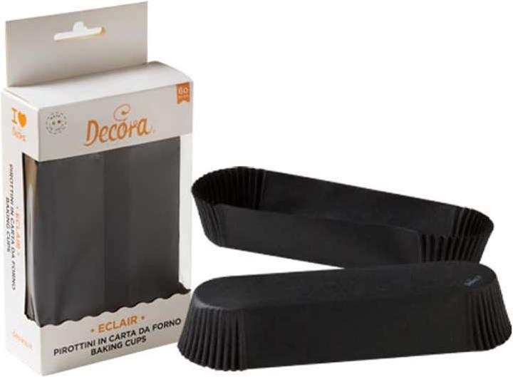 Actual product image Decora Eclair Paper Cups Black, 60 pieces