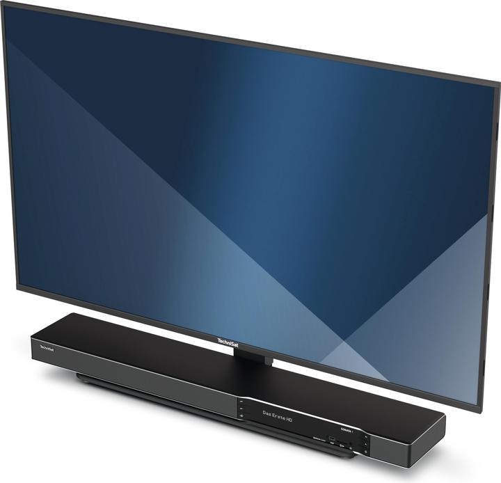 Actual product image TechniSat 2021/2789 Table foot for Monitorline and Sonata 1 aluminium (Table, 55", 35 kg)