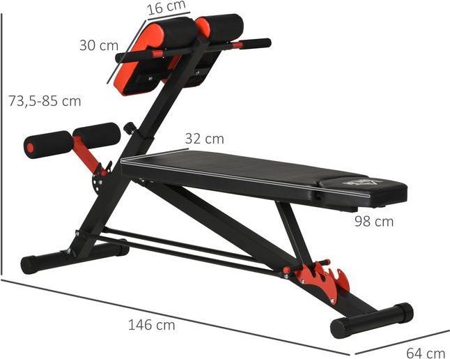Immagine prodotto Swisshandel24 Panca pesi Panca fitness Panca inclinata Allenatore addominale multifunzione Acciaio regolabile