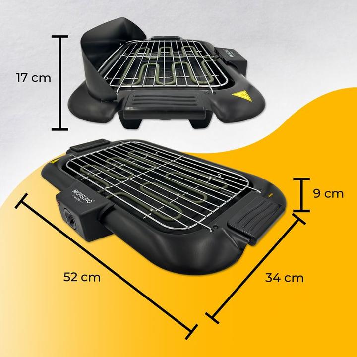 Image du produit Michelino Gril de table Gril électrique Gril BBQ Plaque de cuisson Gril de table (2 kW)