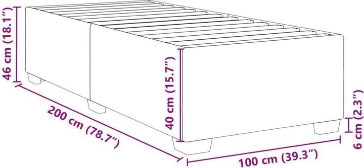 Immagine prodotto VidaXL Struttura letto in ecopelle (100 x 200 cm)