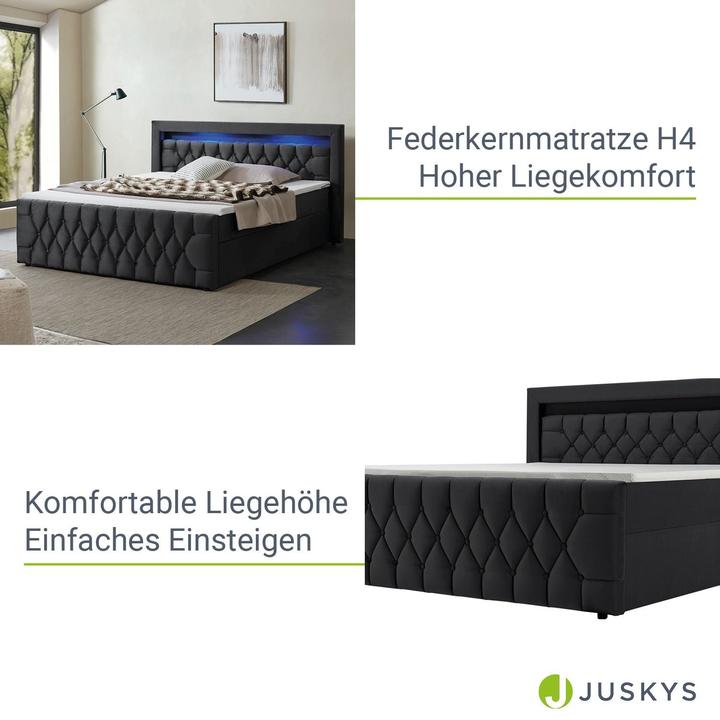 Immagine prodotto Juskys Letto a molle Leona (200 x 180 cm)