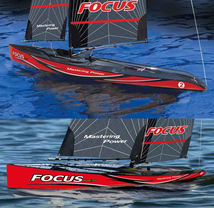Actual product image Joysway Focus V3 Segelboot 1-meter RTR Rot