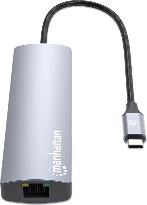 Produktbild Manhattan 6-in-1 4K USB-C Dockingstation 1xHDMI 3xUSB 5 Gb/s (USB-C, 6 Ports)