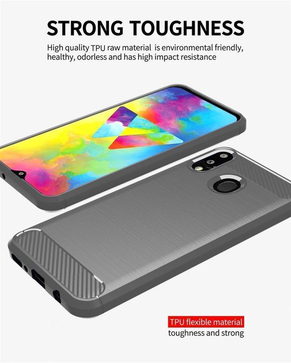 Produktbild Cadorabo TPU Ultra Slim carbon edelstahl Kombi Cover (Samsung Galaxy A10s, Samsung Galaxy M01s)
