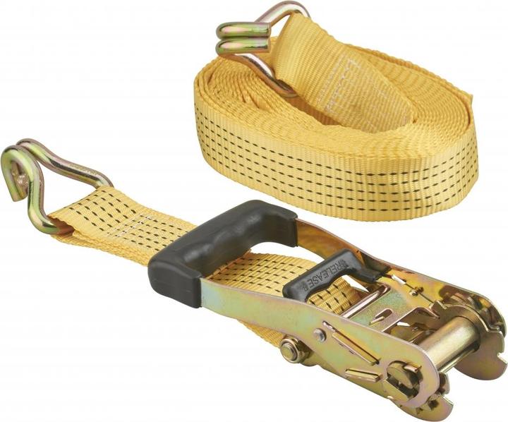 Thirard Spanngurt, 8m, mit Ratsche, Haken jj, gelb